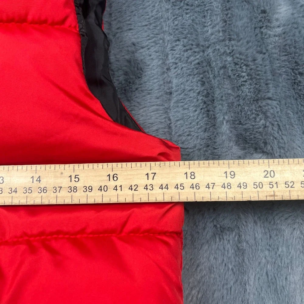Old Navy Kids Red Puffer Vest Size L 10-12 Quilted Sleeveless Jacket Zip Up